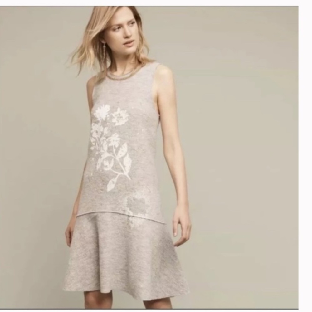 Anthropologie | 100% Wool Sleeveless Dress